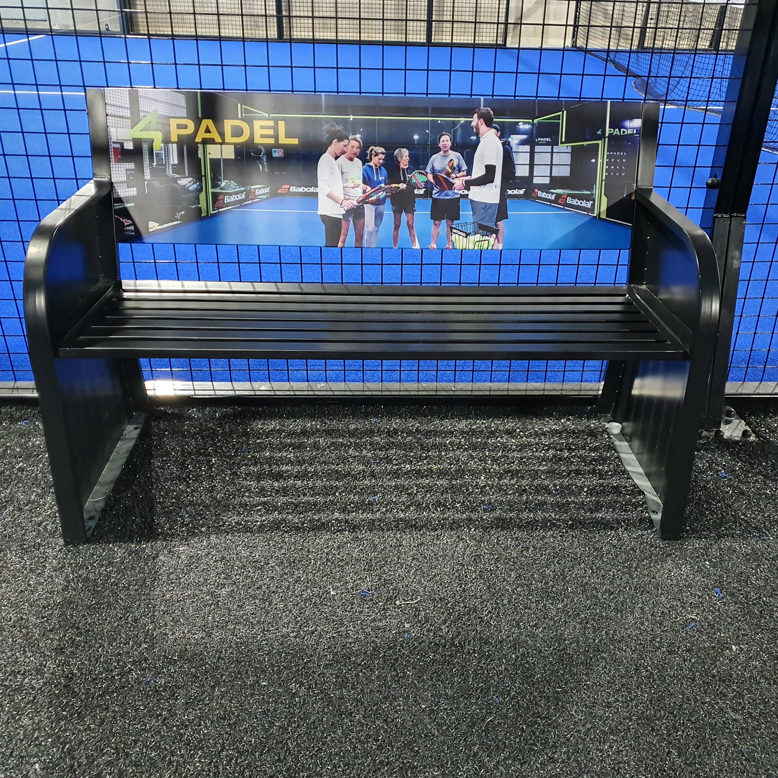 Advertising Tennis Court Bench – Steel Carrington