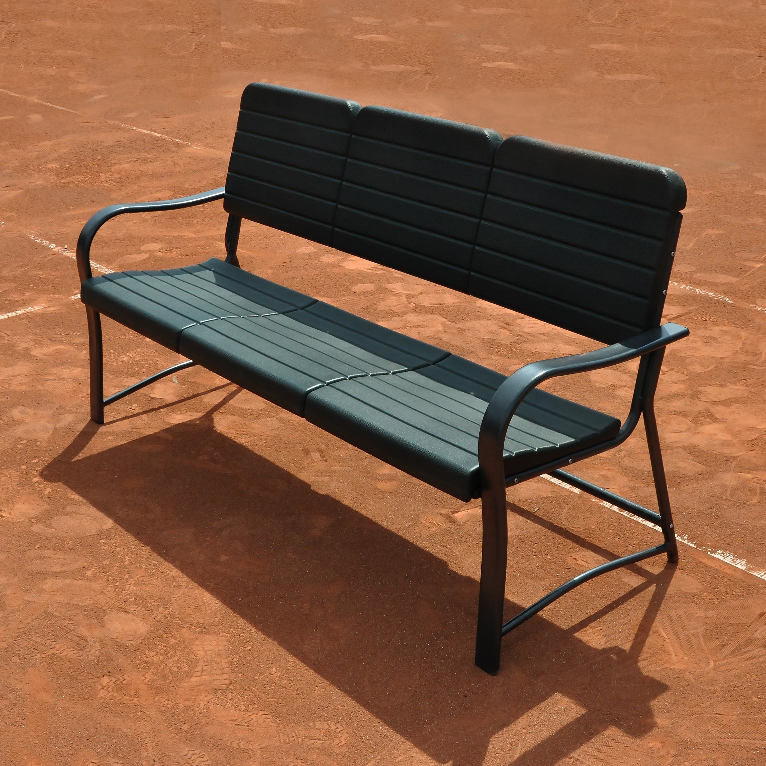 Plastic reinforced with steel indoor outdoor bench 3-man Carrington