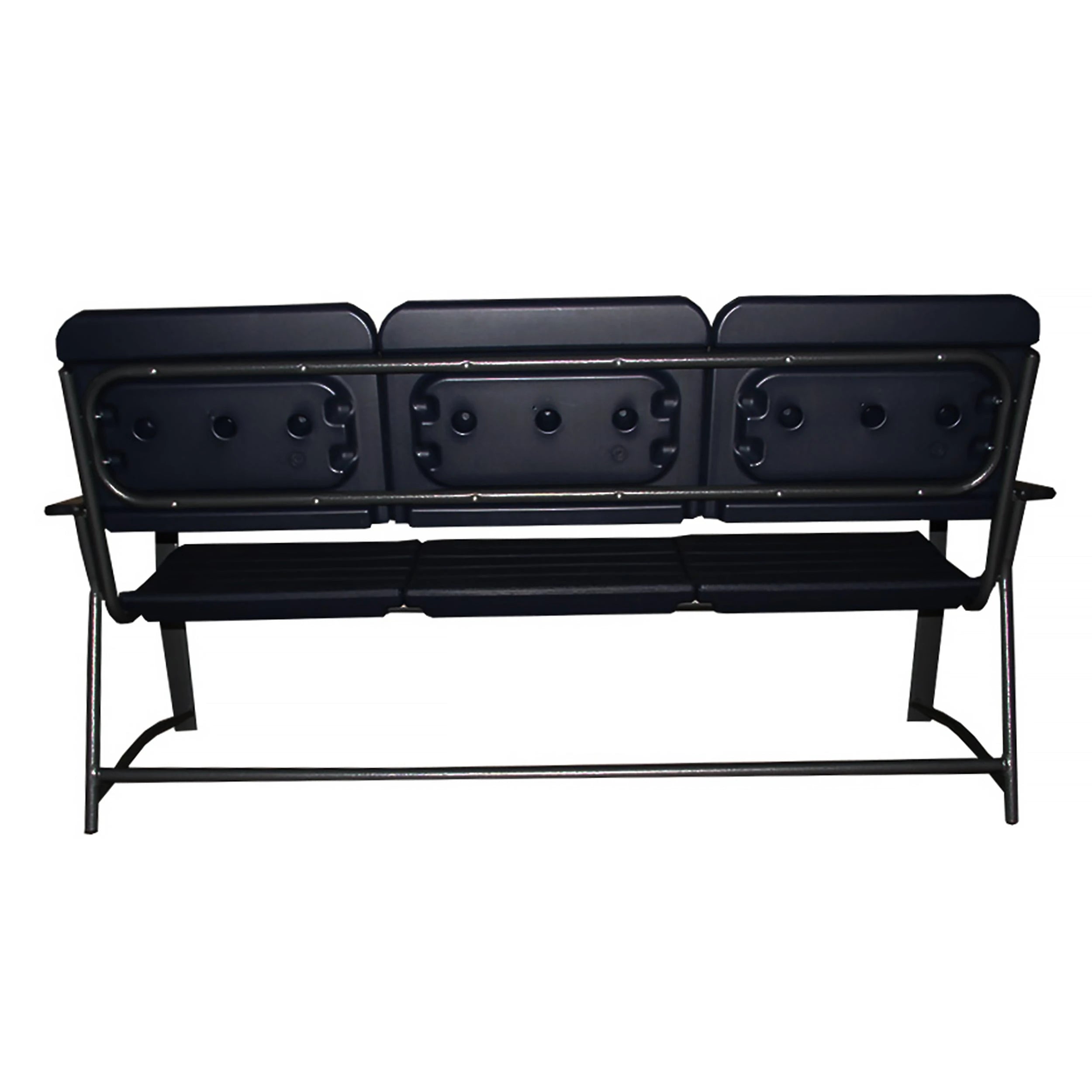 Plastic reinforced with steel indoor outdoor bench 3-man Carrington
