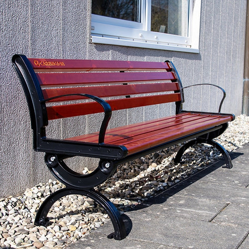 Tennis bench with backrest - 180 cm Carrington