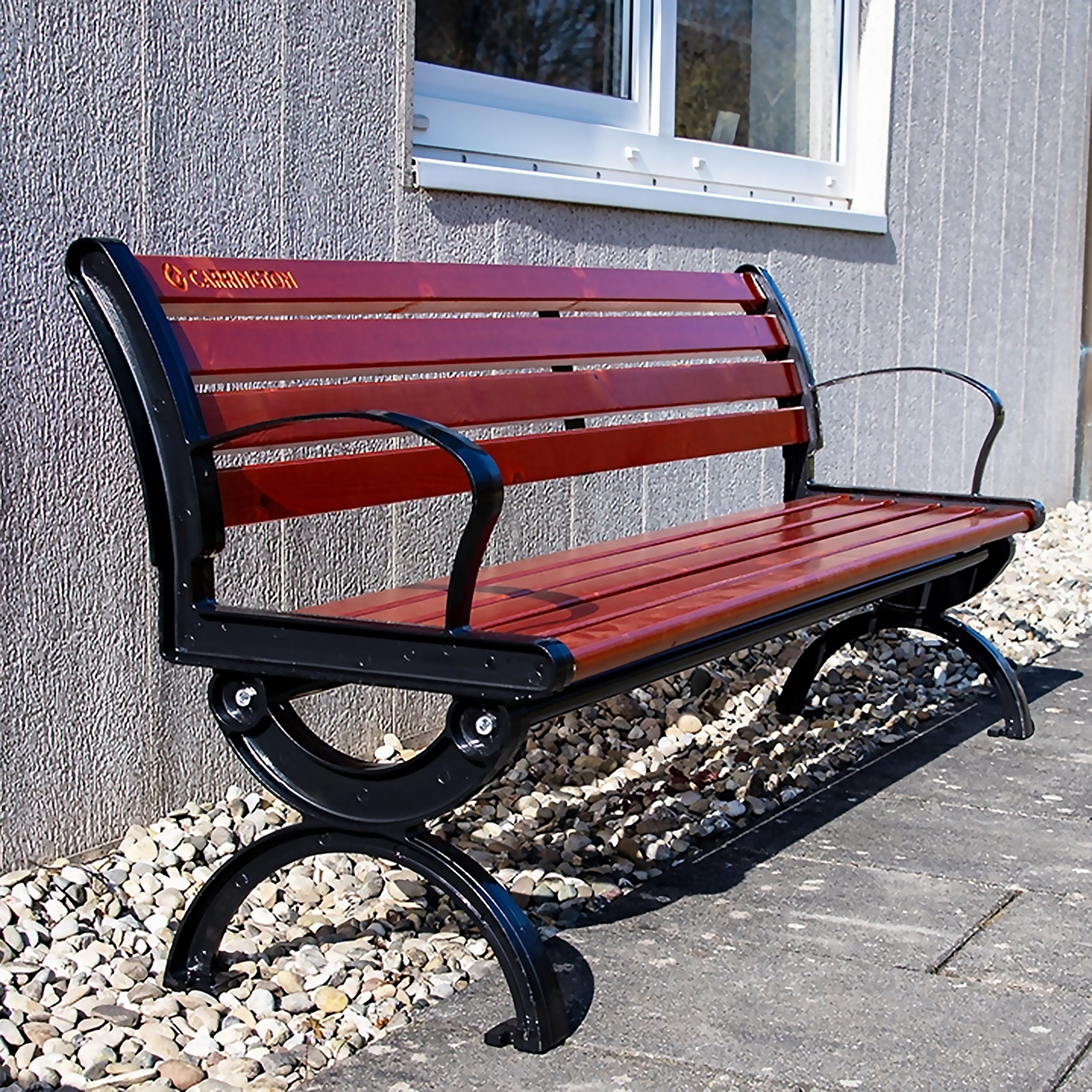 Tennis bench with backrest - 150 cm Carrington