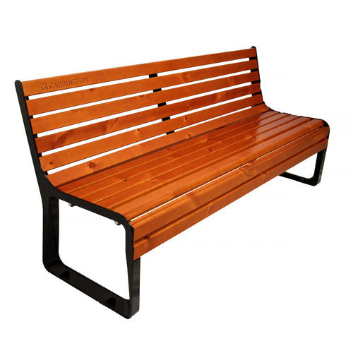 Premium wooden tennis bench with backrest - 196 cm Carrington