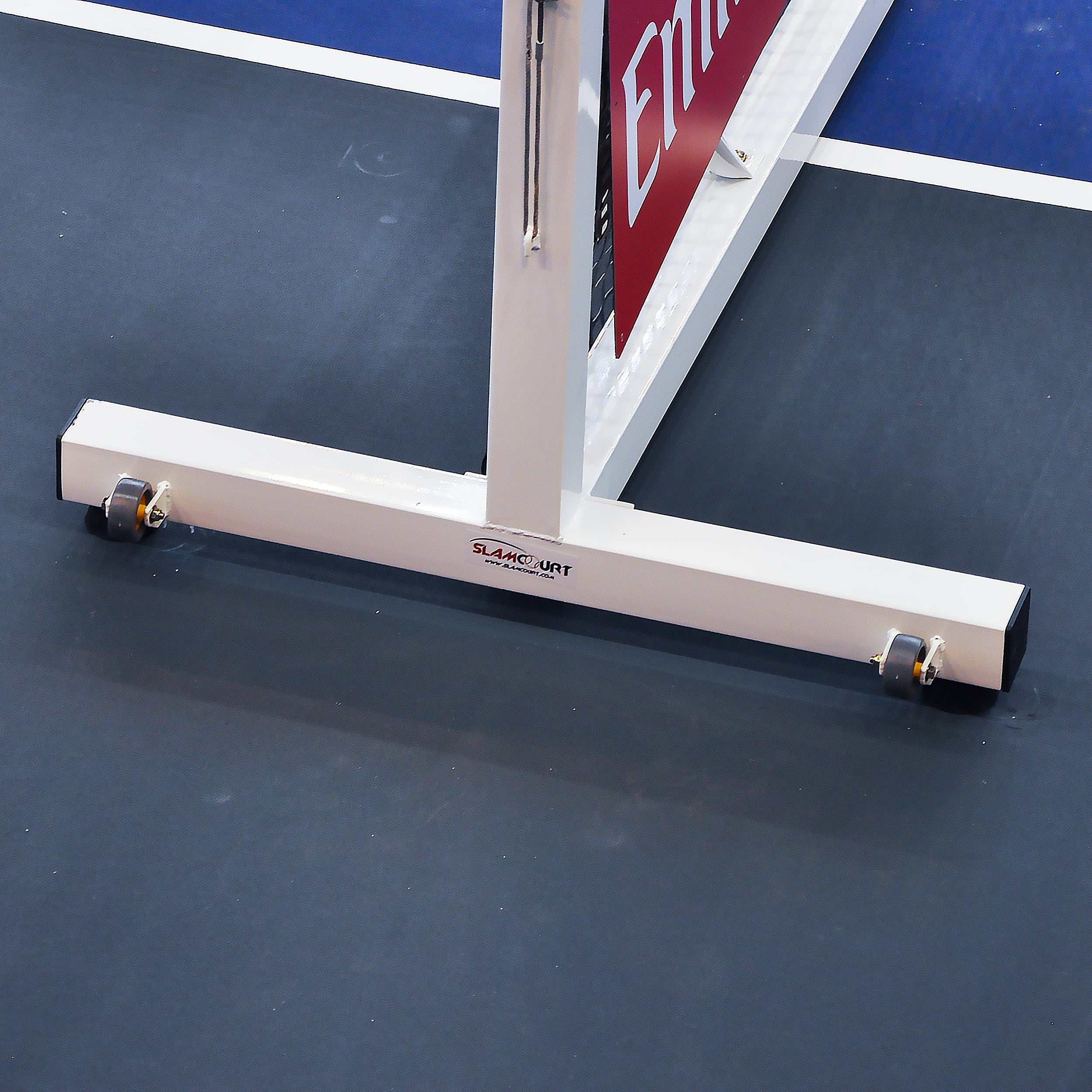 Transportable galvanized steel tennis posts - 80 mm x 80 mm Carrington