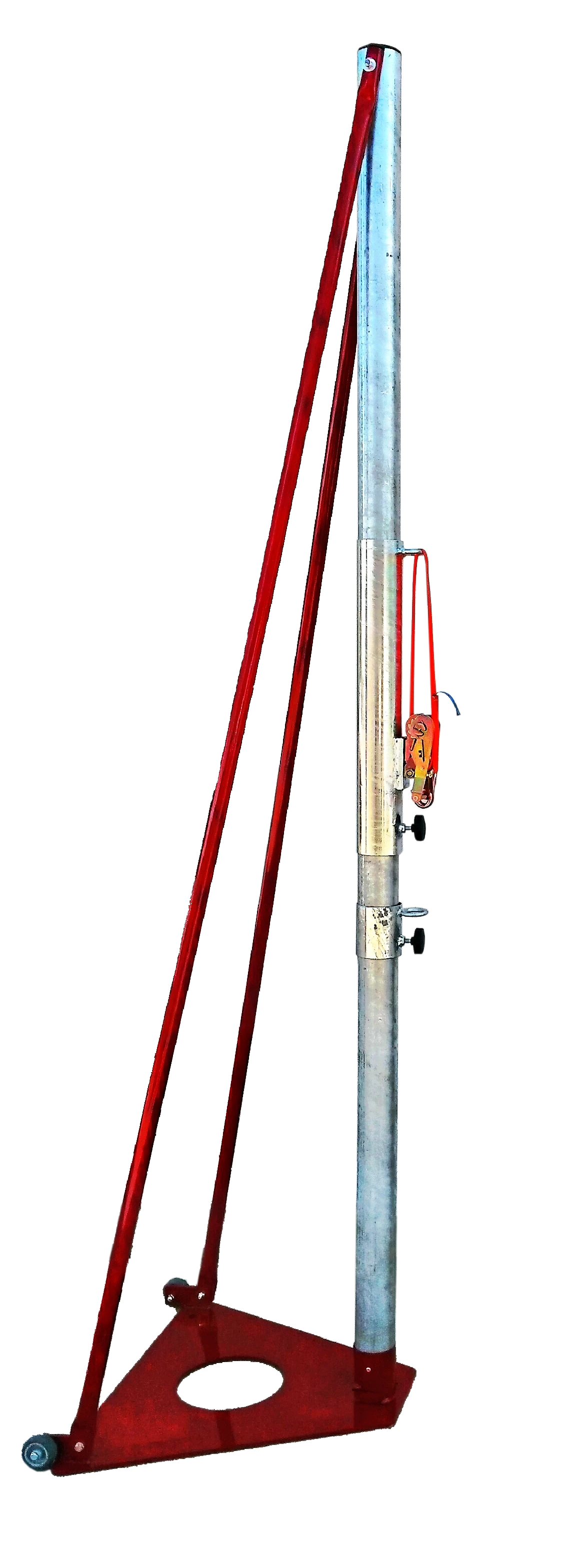 Professional transportable steel volleyball posts with transport wheels Powershot