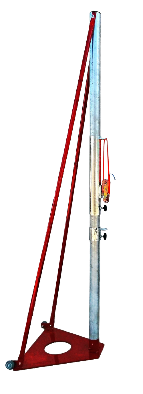 Professional transportable steel volleyball posts with transport wheels Powershot
