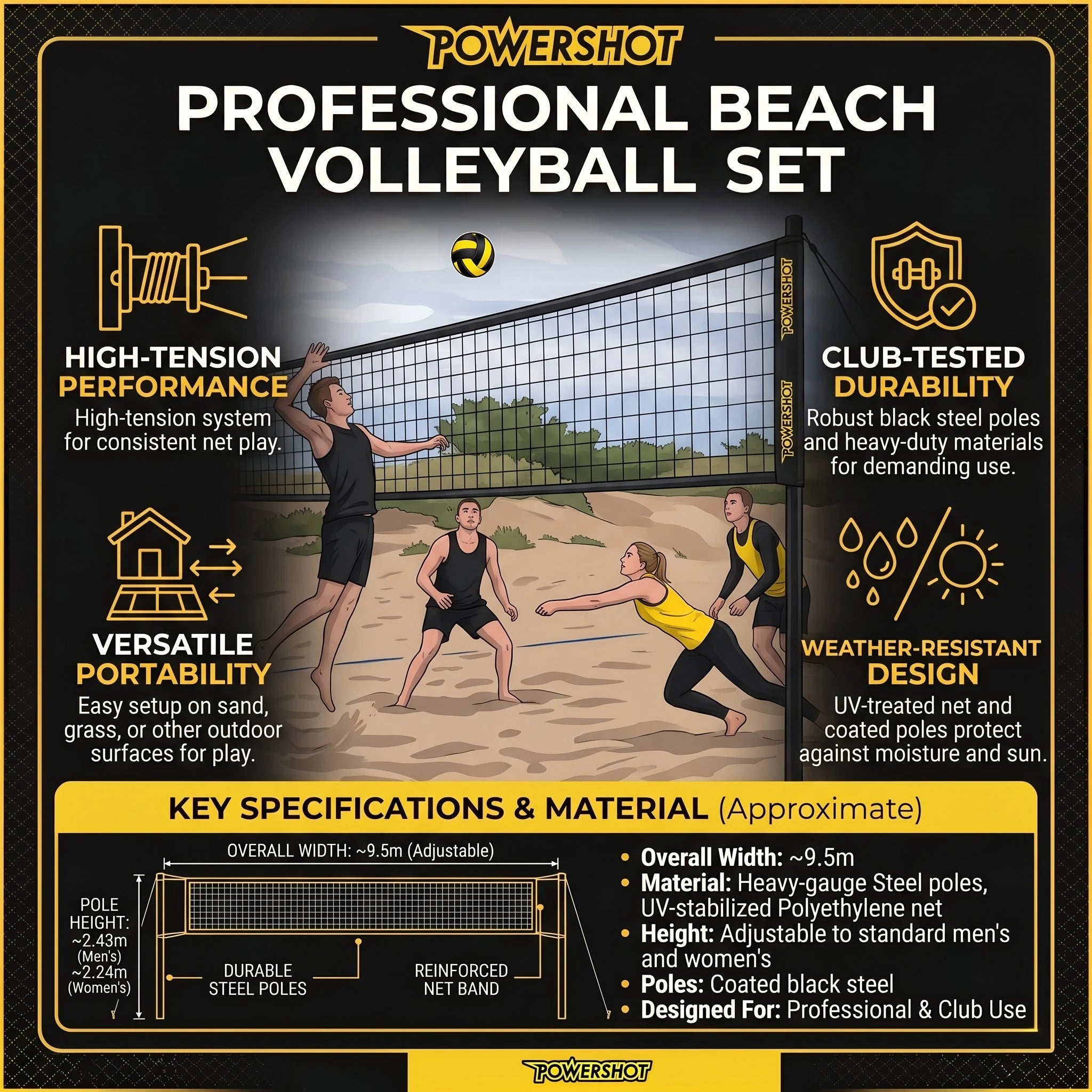 Kit de voleibol PRO