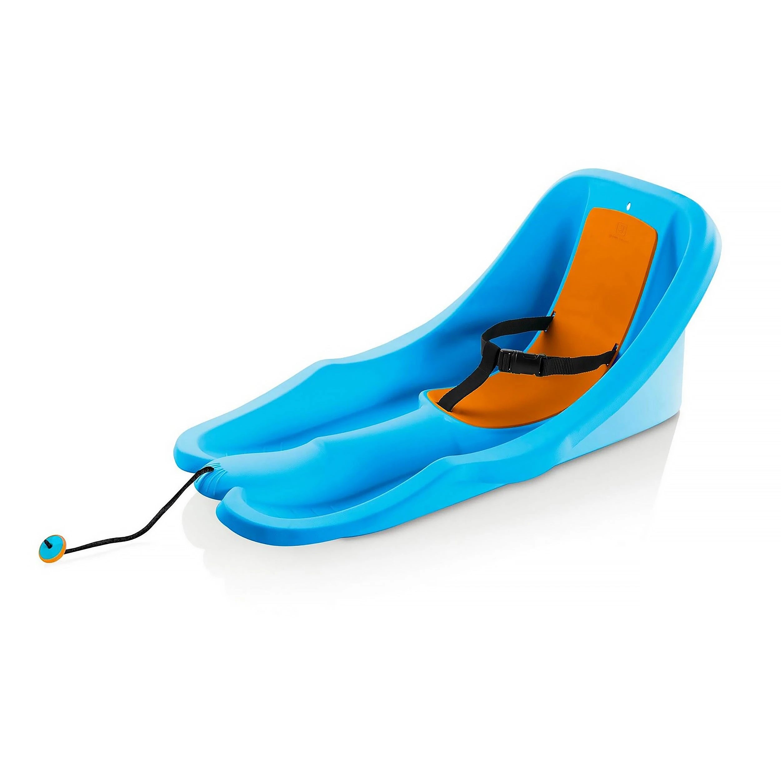 Baby sled with safety harness and pull rope Powershot