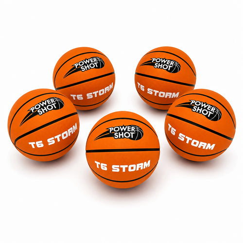 Lot de 5 ballons de basket Storm T6 - Pompe et sac de rangement OFFERTS