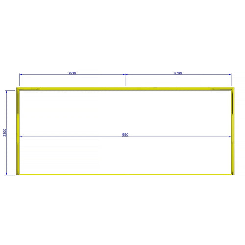 Pair of beach football goals to seal - 5.5m x 2.2m with steel sleeves Powershot