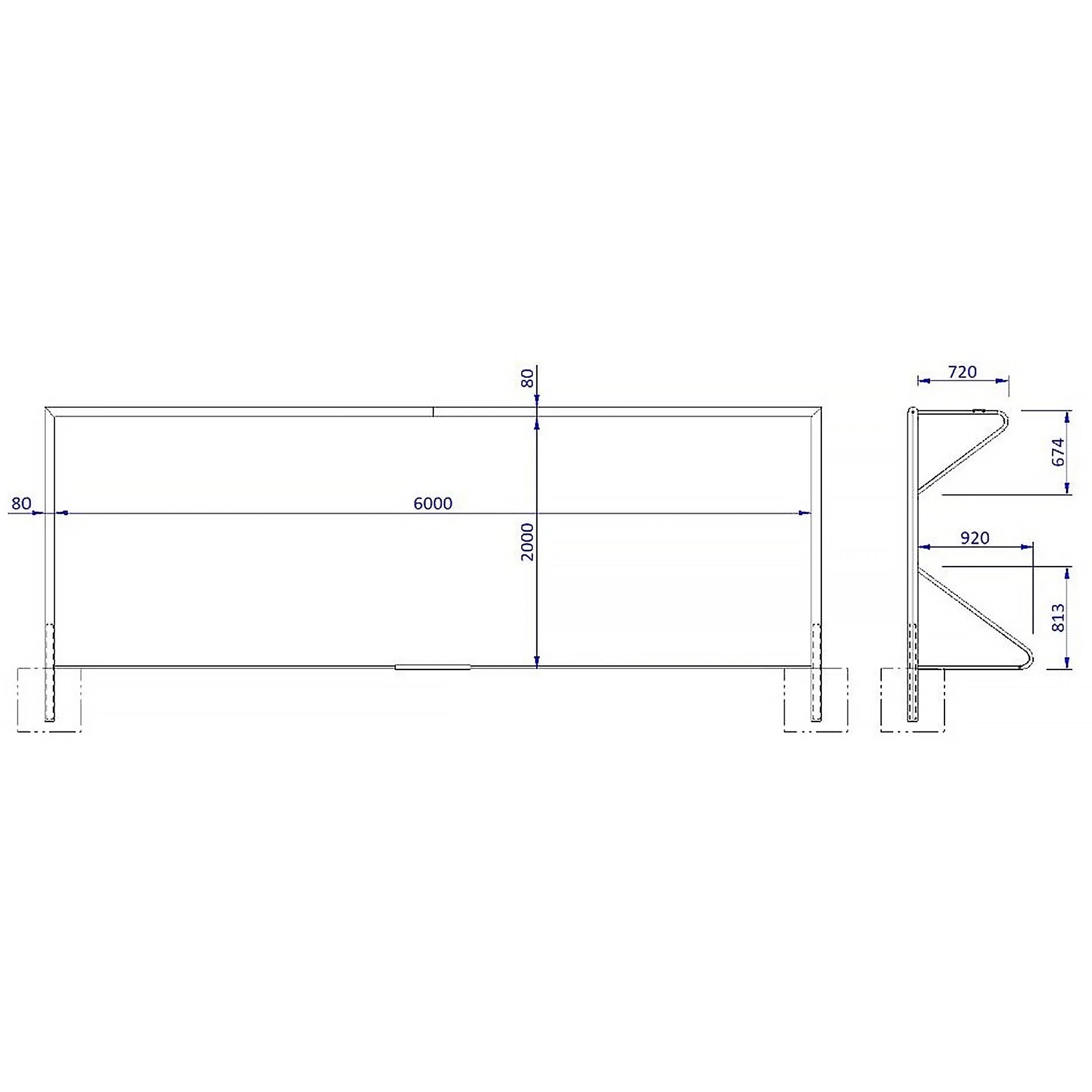 8-a-side Transportable Football Goal - 6m x 2.1m Powershot