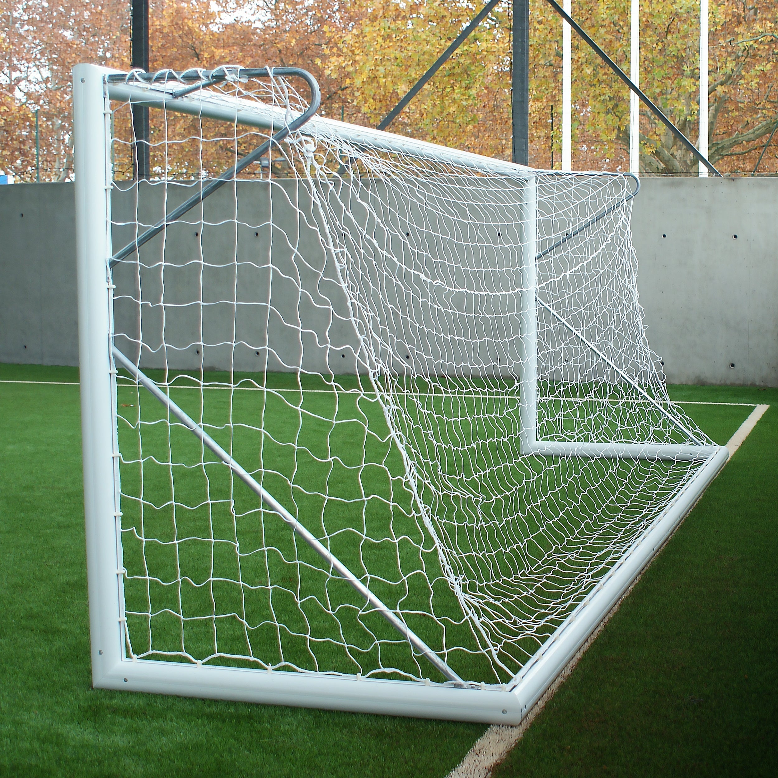 8 a side football goal transportable aluminium - 6 m x 2.1 m - Ø80 mm Powershot