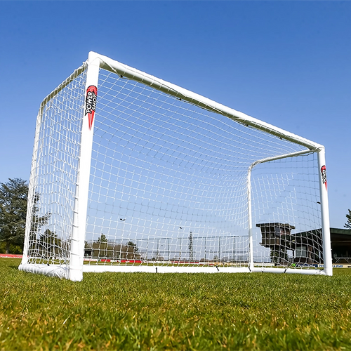 STADIUM Football goal - 3.7m x 2m - uPVC - White Powershot