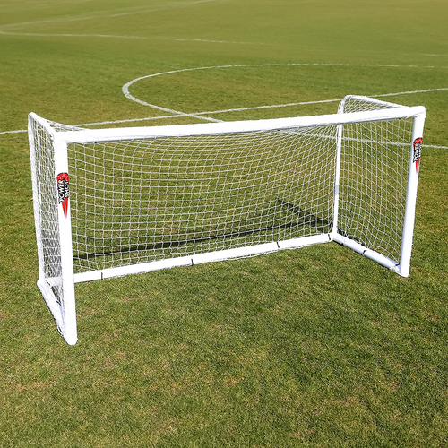 STADIUM Football goal - 2.4m x 1.8m - uPVC - White Powershot