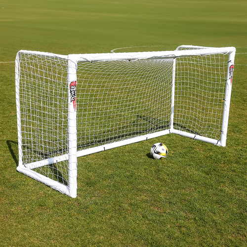 STADIUM Football goal - 2.4m x 1.2m - uPVC - White Powershot