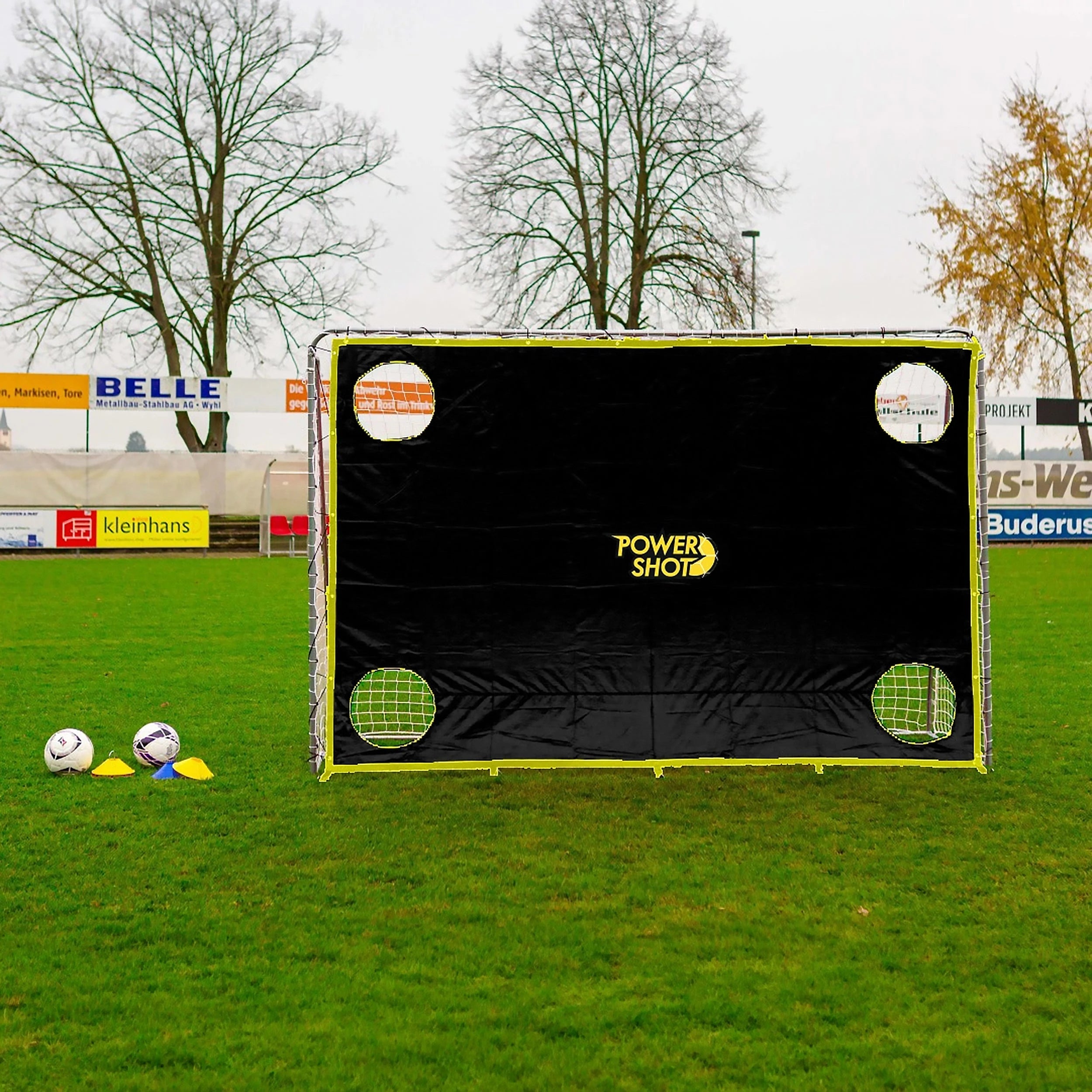 Steel Football Goal with Target Sheet - 3m x 2m Powershot