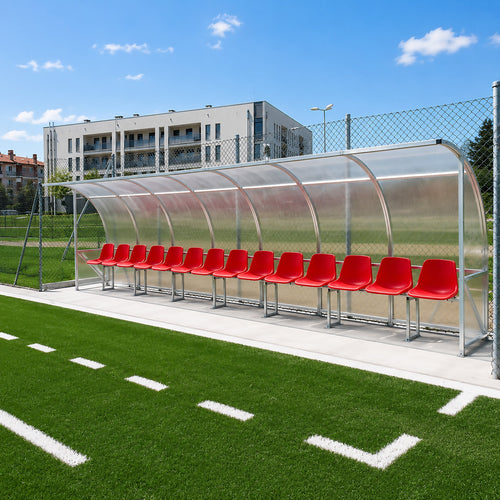 Coach shelter 1 wooden bench - 2m 4 seats Powershot