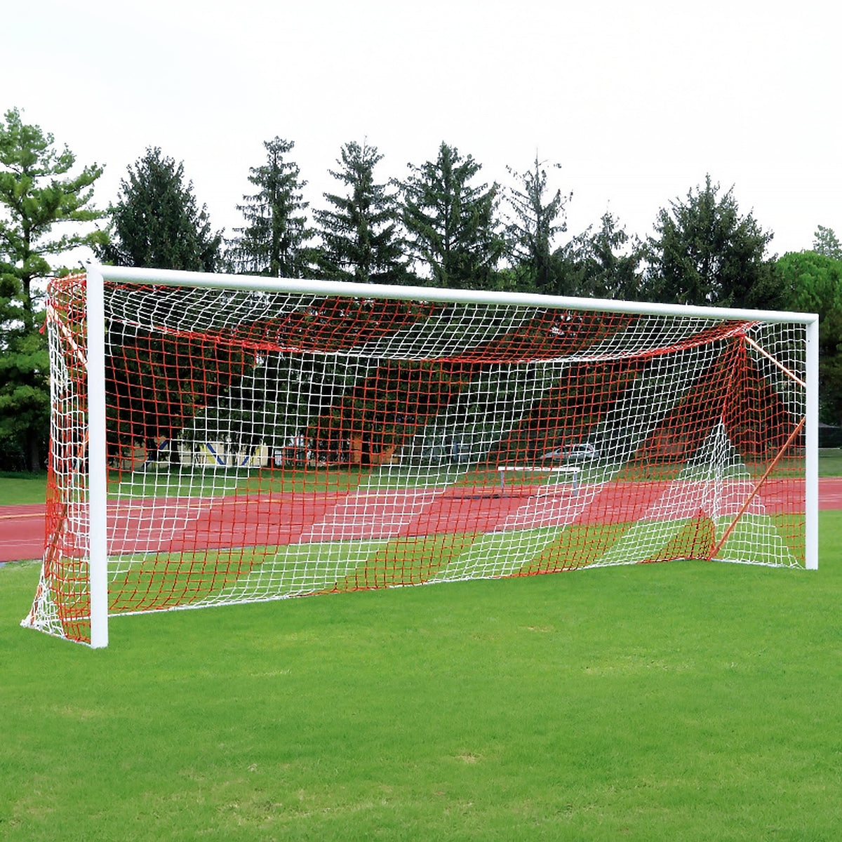 Transportable professional 11-a-side football goal aluminium - 7.32m x 2.44m with net Powershot