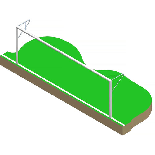 Football Goal 5m x 2m Aluminium - 120mm x 100mm Powershot