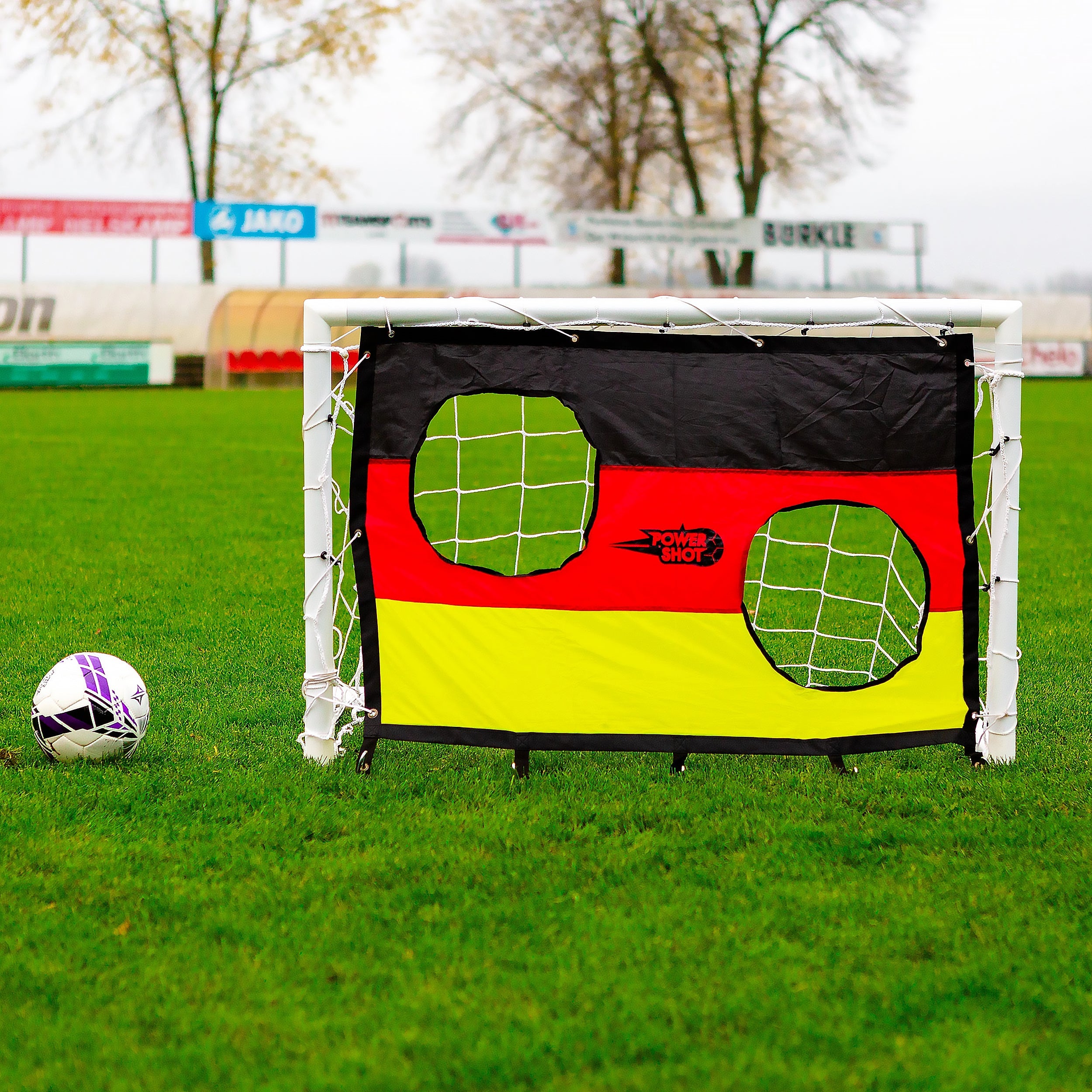 Football uPVC Goal with Shooting Wall - 1.2m x 0.8m Powershot