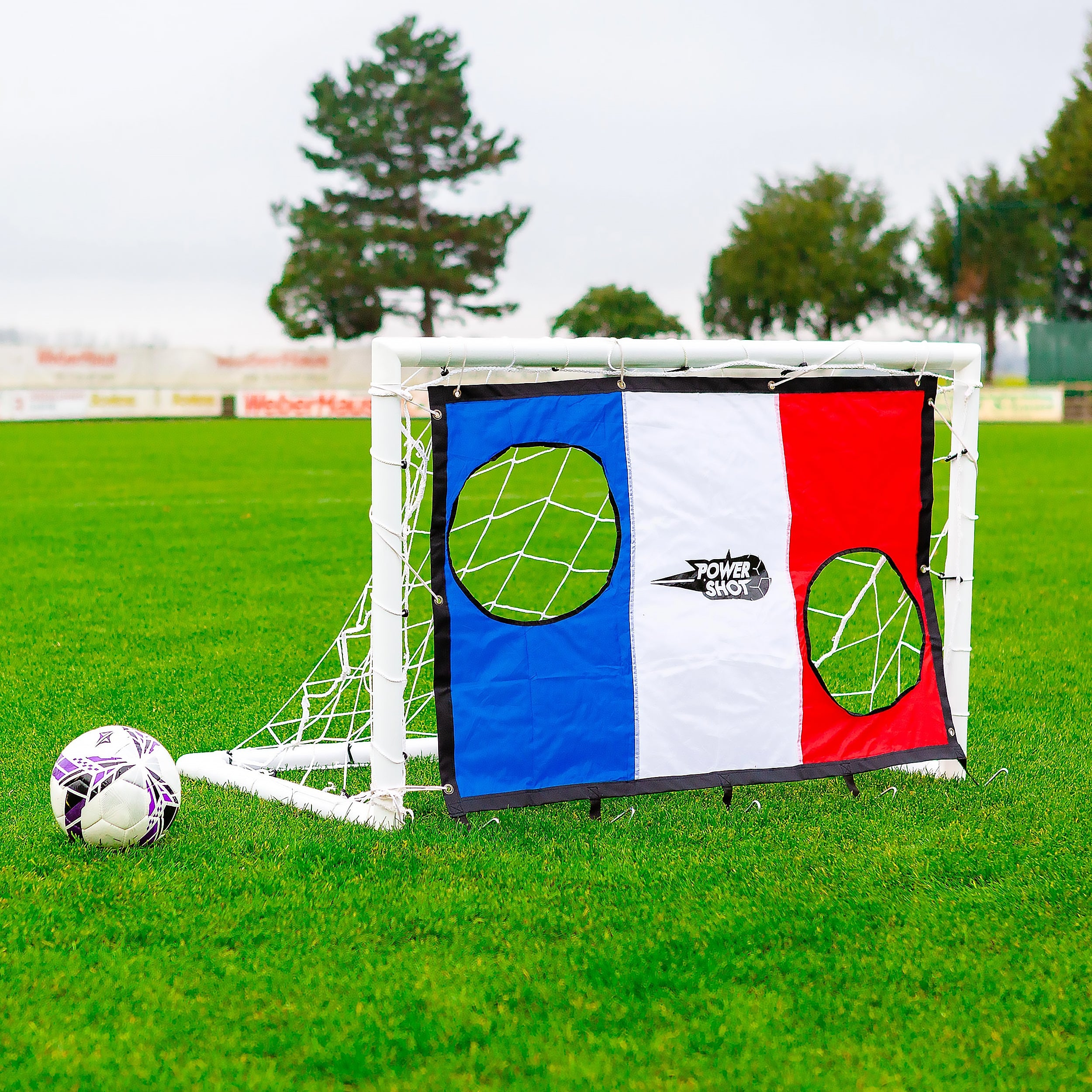 Football uPVC Goal with Shooting Wall - 1.2m x 0.8m Powershot