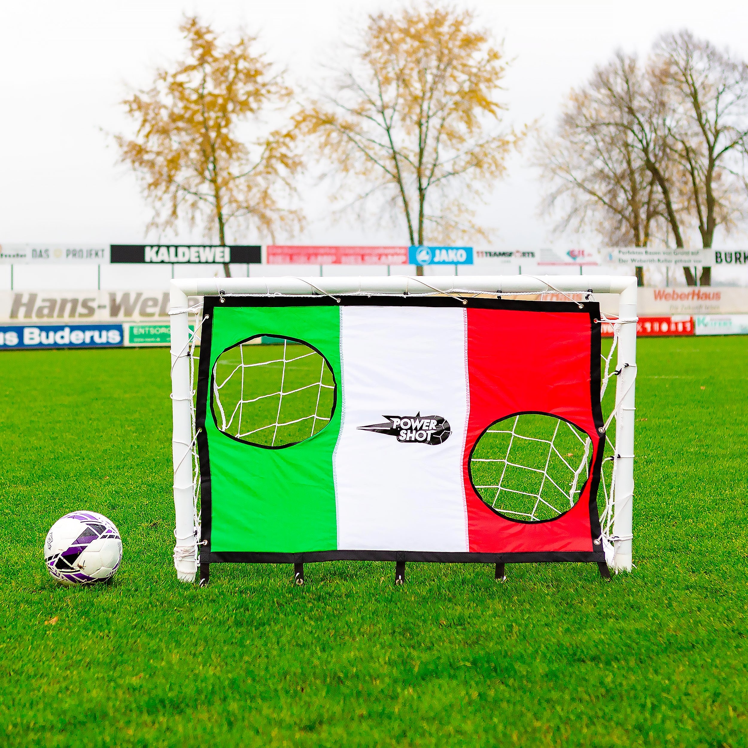 Football uPVC Goal with Shooting Wall - 1.2m x 0.8m Powershot