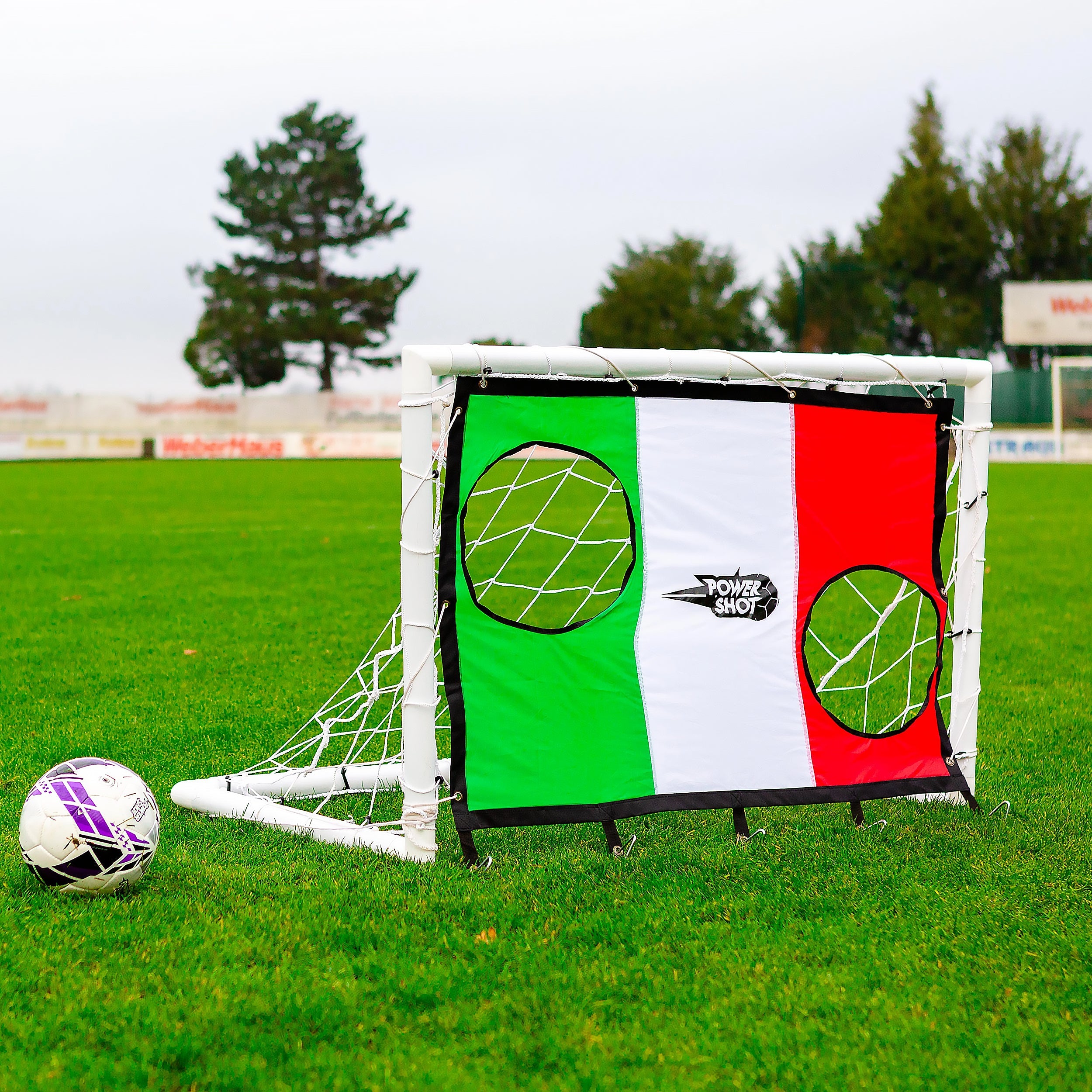 Football uPVC Goal with Shooting Wall - 1.2m x 0.8m Powershot