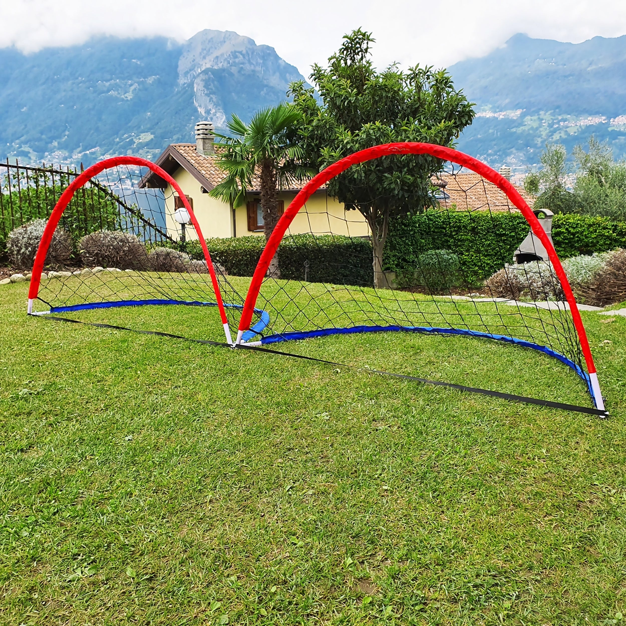 Pair of football goals - 110cm x 80cm - with ball and pump Netsportique