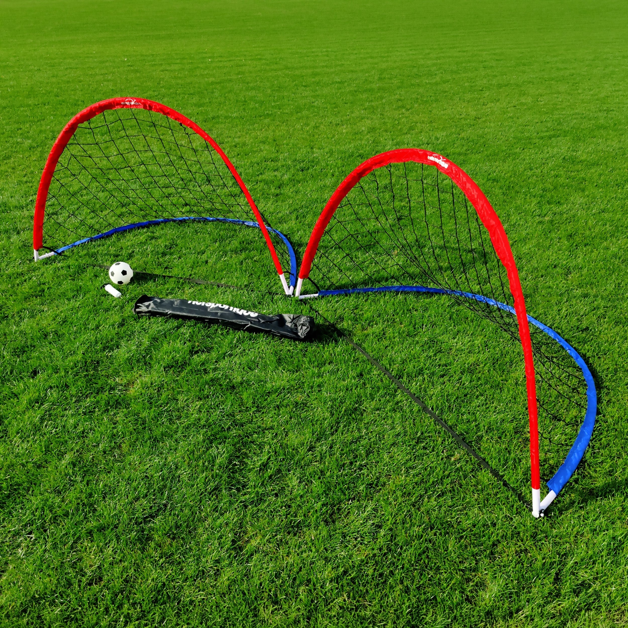 Pair of football goals - 110cm x 80cm - with ball and pump Netsportique