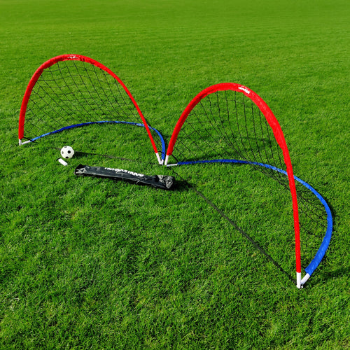 Pair of football goals - 110cm x 80cm - with ball and pump Netsportique