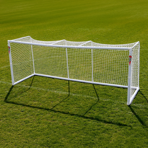 STADIUM Modular football goal - 4m x 1.5m and 3m x 1.5m - uPVC - White Powershot