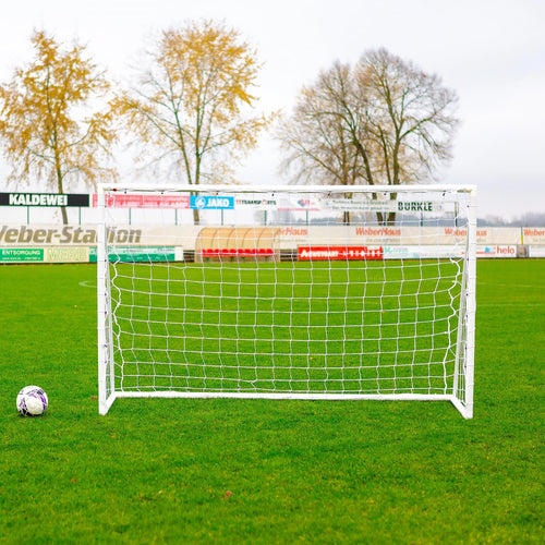 Football goal - 2.4m x 1.5m - uPVC white Powershot