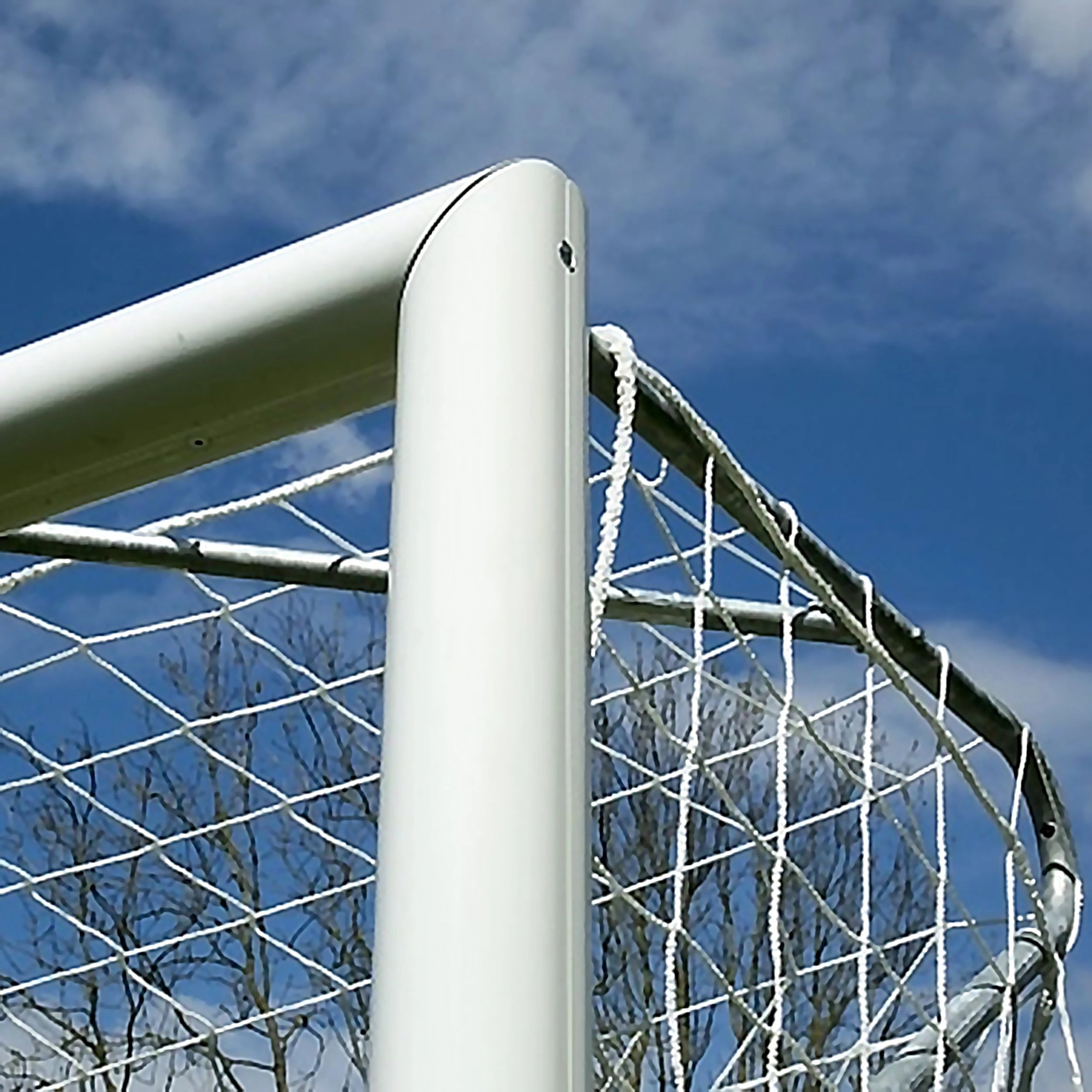 Football net white - 7.32m x 2.44m x 0.8m x 1.5m - 4mm Powershot