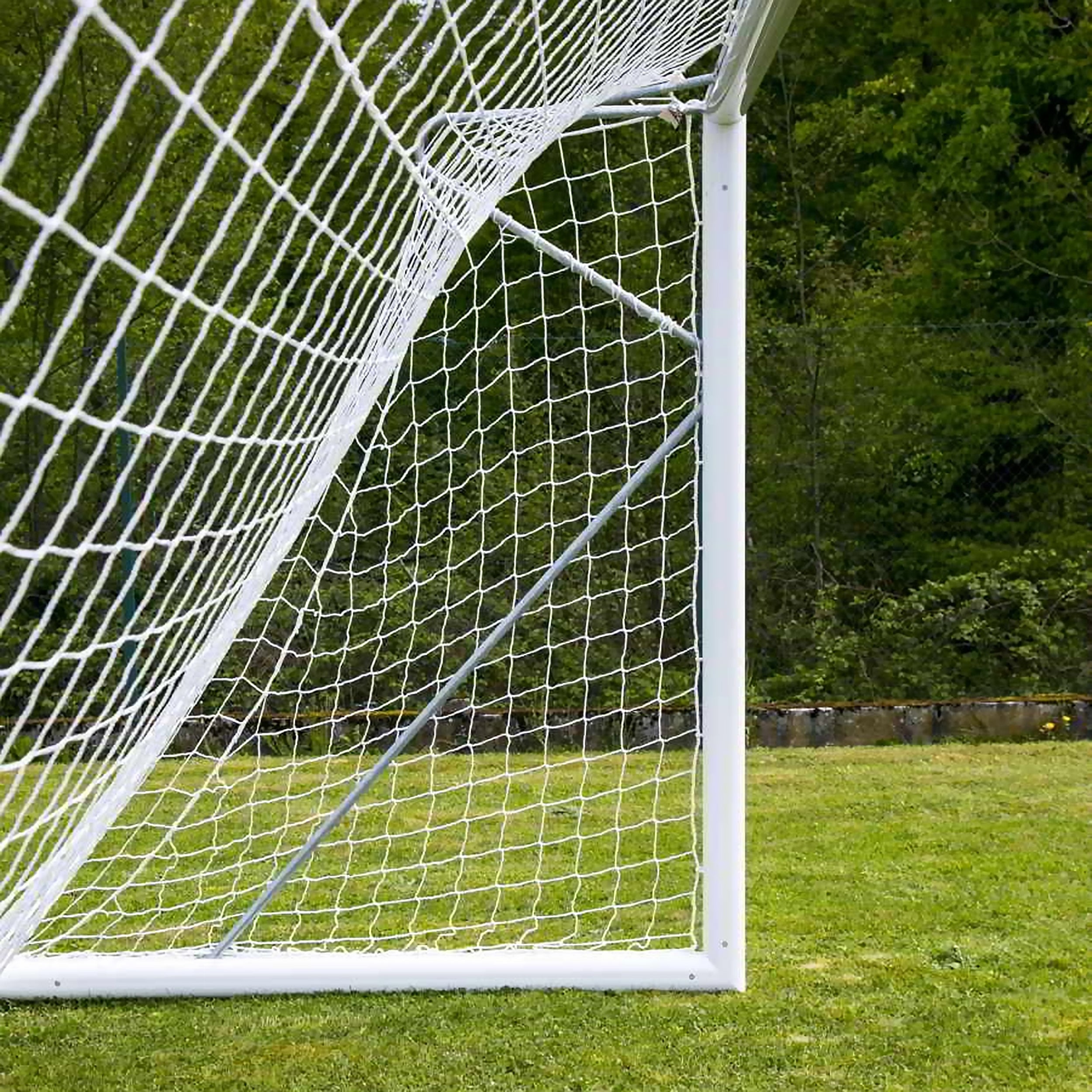 Football net white - 7.32m x 2.44m x 0.8m x 1.5m - 4mm Powershot