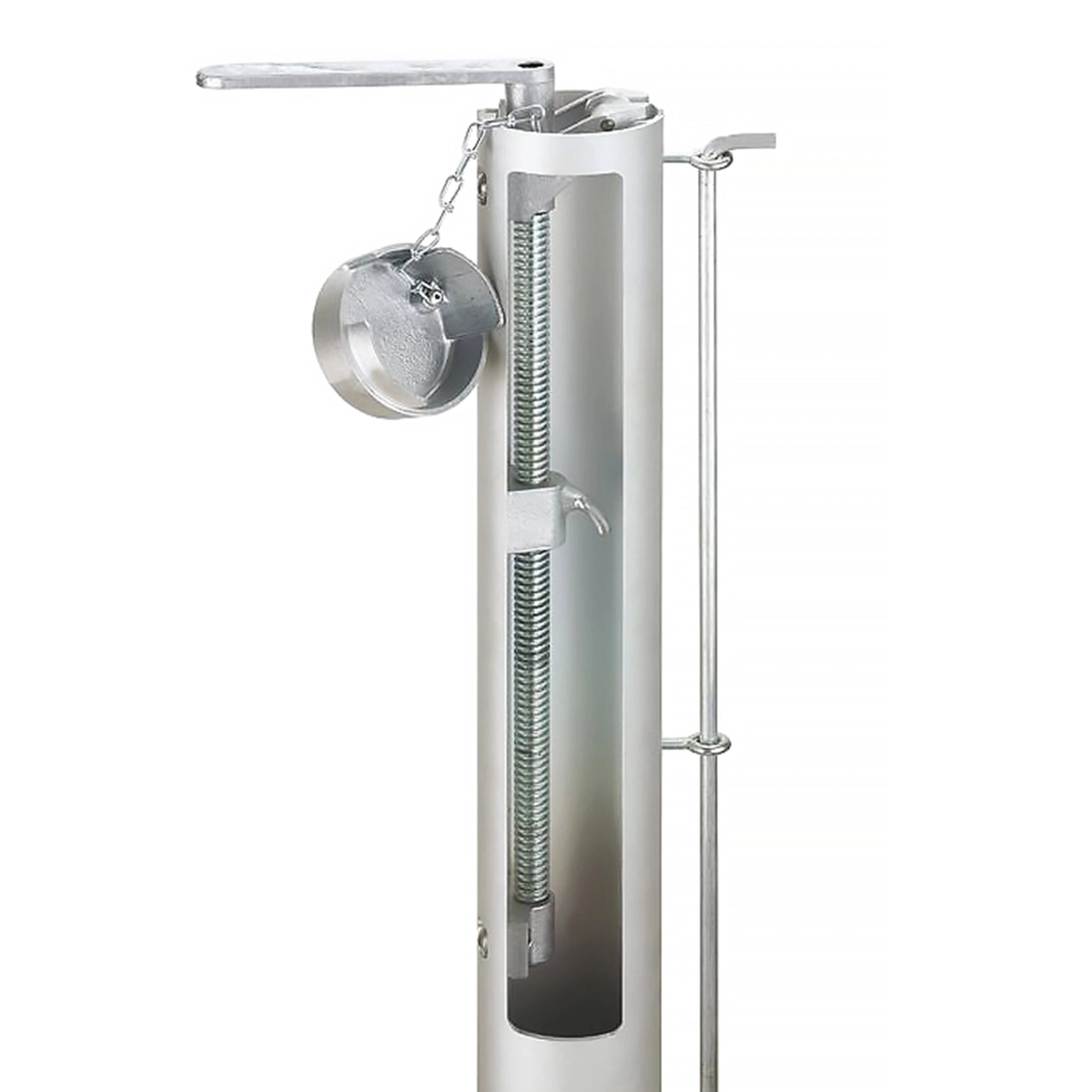 Pair of aluminium round tennis posts - 80mm x 80mm Carrington