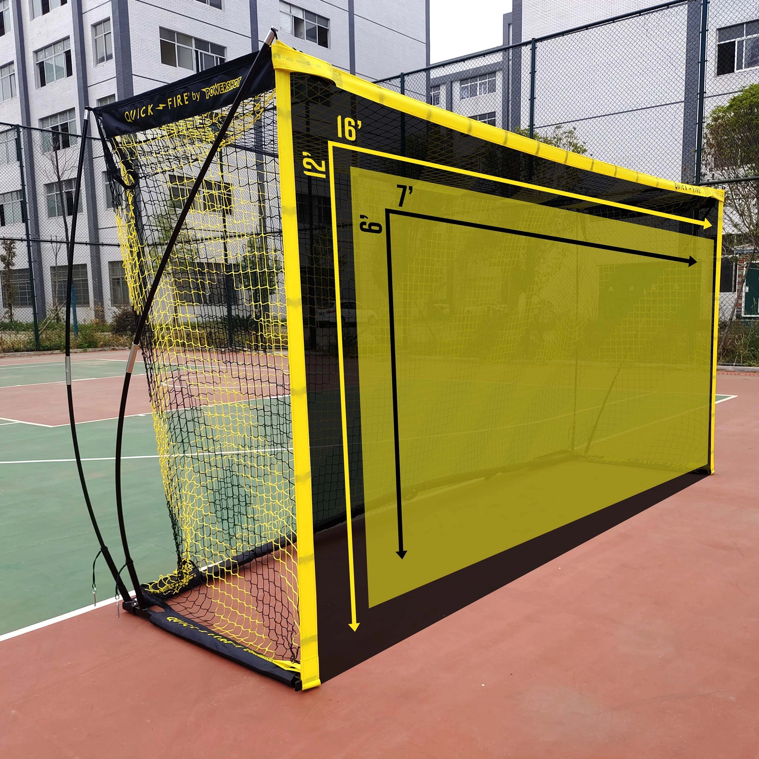 QuickFire® football goal – 3.6 or 4.9m x 1.8 or 2.1m - Multisize Powershot