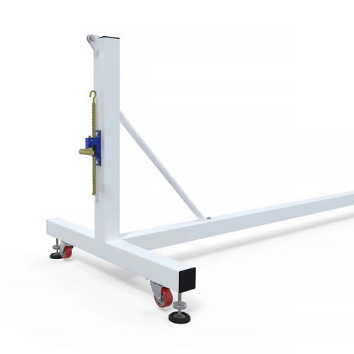Transportable galvanized steel tennis posts - 80 mm x 80 mm Carrington