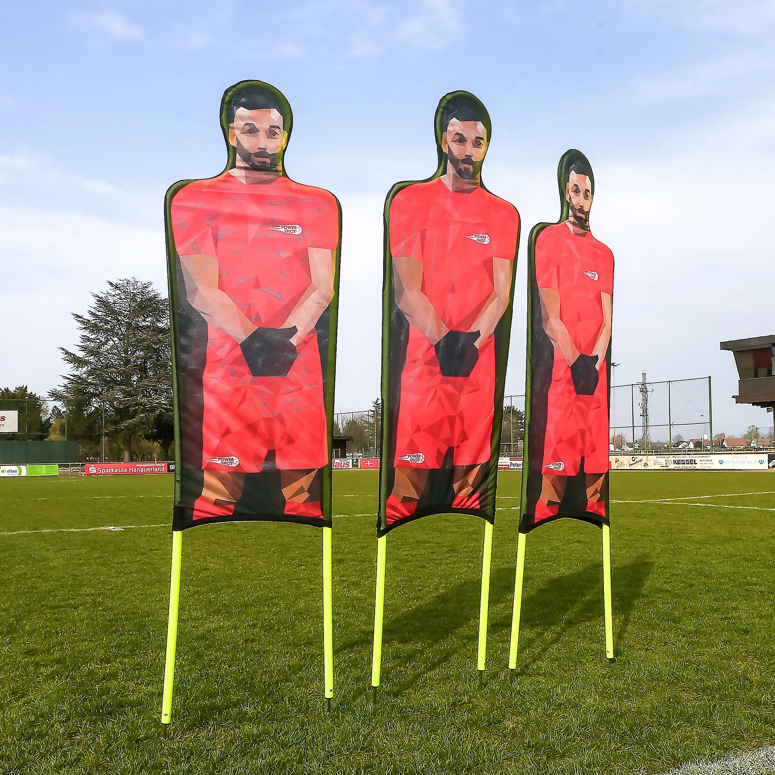 Set of 3 flexible mannequins in printed polyester - 180cm Powershot